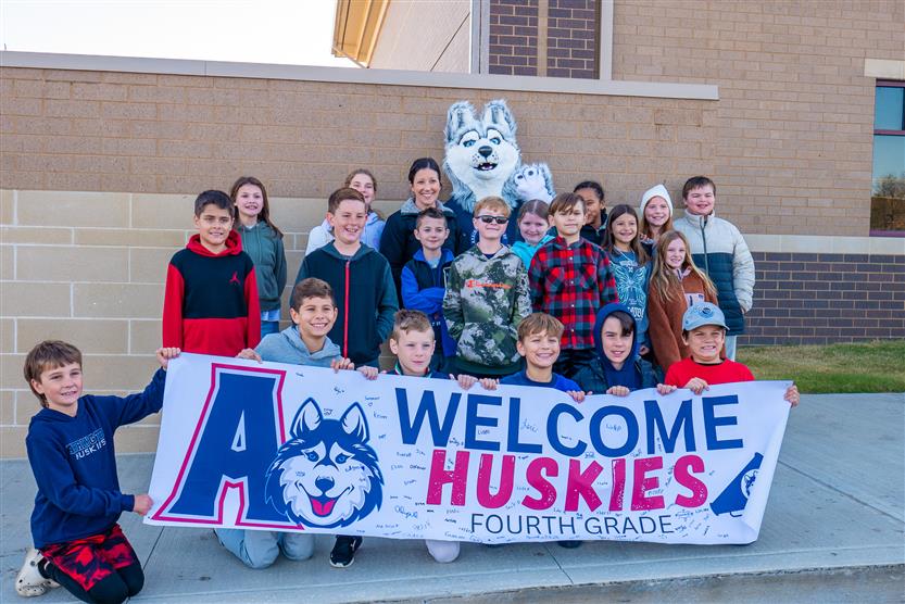 Students participate in a fun run